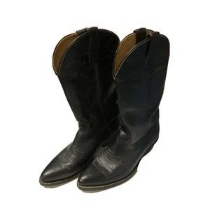 Vintage Heritage West Black Leather Western Boots